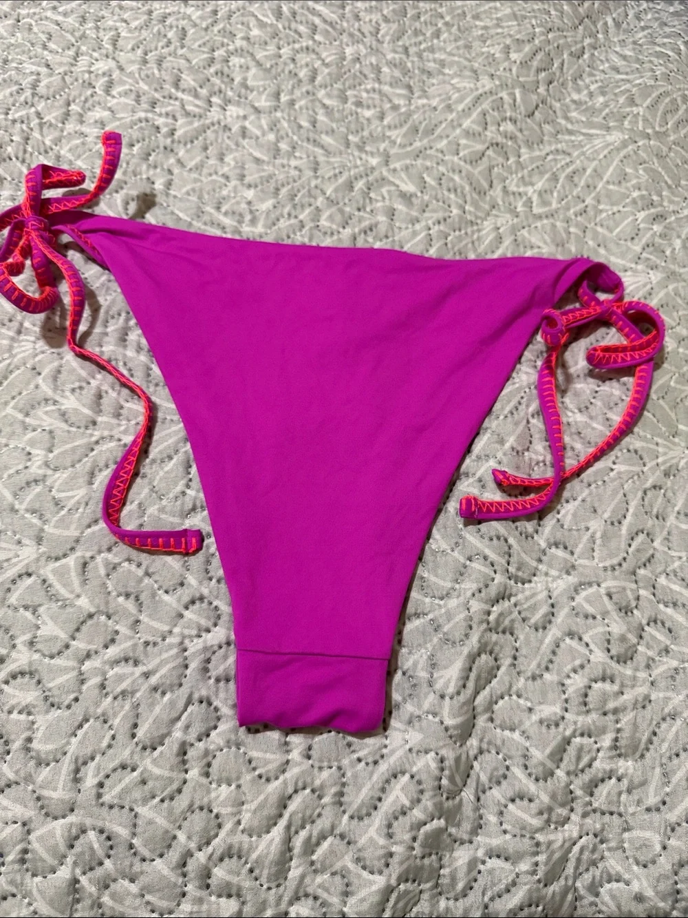 Zara Bright Magenta Tie-Side Bikini Bottom